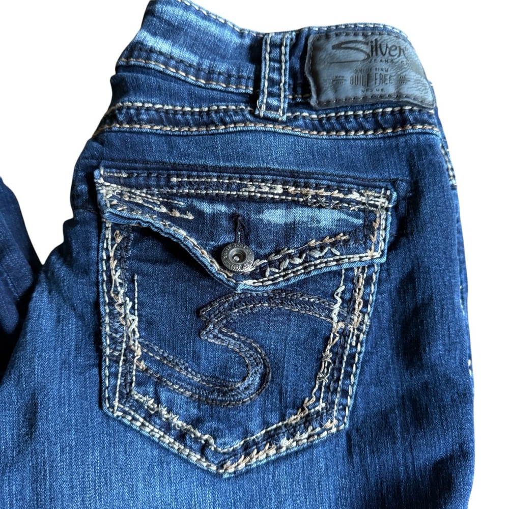 Silver Jeans Women's Suki Mid Skinny Blue Jeans Super stretch size 30
